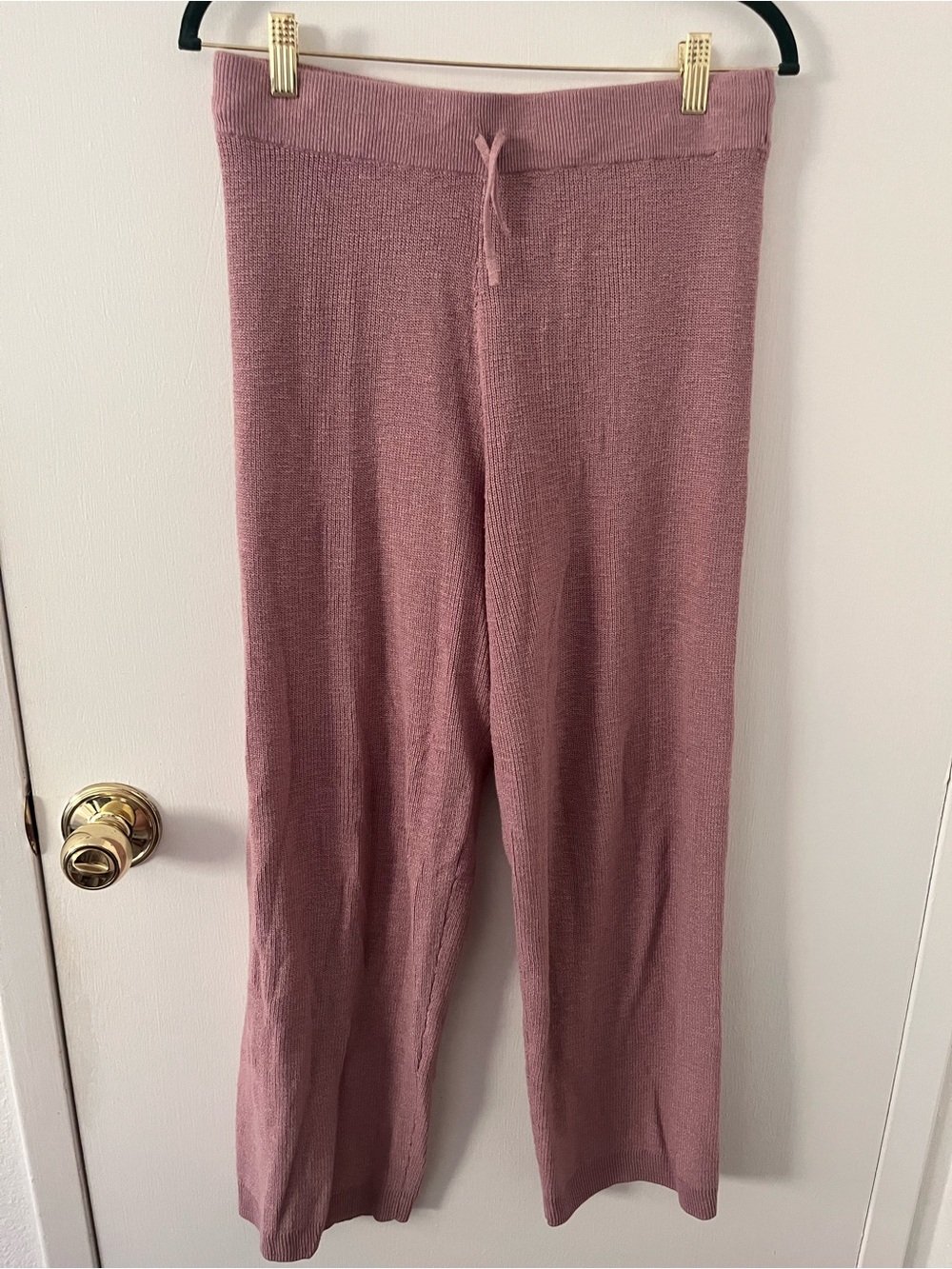 FP Beach Pink Knit Sweater Pants Drawstring Loungewear Resortwear Large